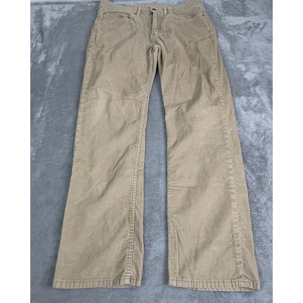 Levi's 514 Slim Straight Corduroy Pants Men's Size 34X32 Beige